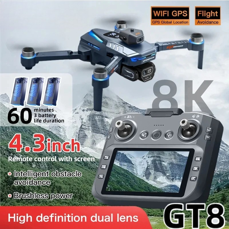 Drone GT8 Original 8K Profesio - Drone Gps Mount ulasan dan harga